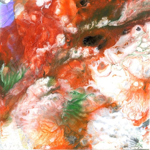 Original ACEO - Miniature Abstract Painting - Organic Abstract 2 - Picture 5 of 5